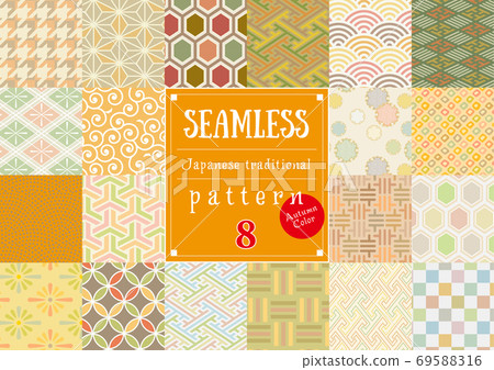 Seamless Japanese pattern 8 69588316
