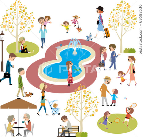 People in the park 69588530