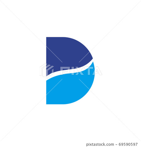 D letter initial logo design vector template - Stock Illustration ...