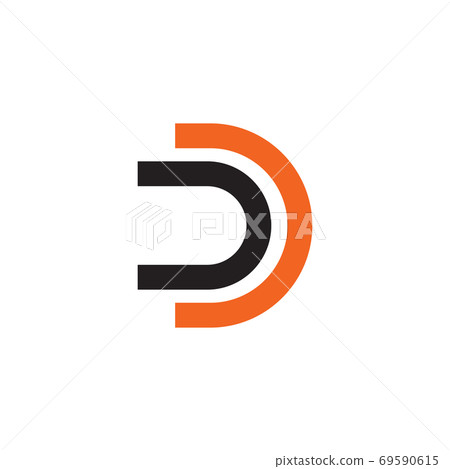 D letter initial logo design vector template - Stock Illustration ...