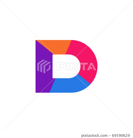 D letter initial logo design vector template - Stock Illustration ...