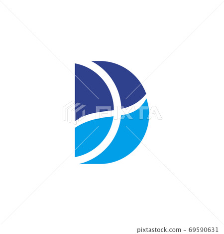 D letter initial logo design vector template - Stock Illustration ...