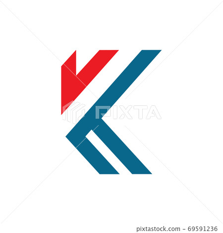 K letter initial logo design vector template - Stock Illustration ...