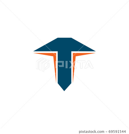 T letter logo design vector template - Stock Illustration [69591544 ...