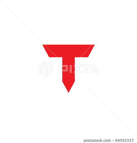 T letter logo design vector template - Stock Illustration [69591557 ...