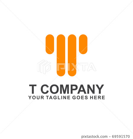 T letter logo design vector template - Stock Illustration [69591570 ...