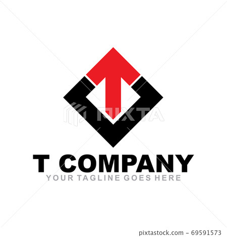 T letter logo design vector template - Stock Illustration [69591573 ...