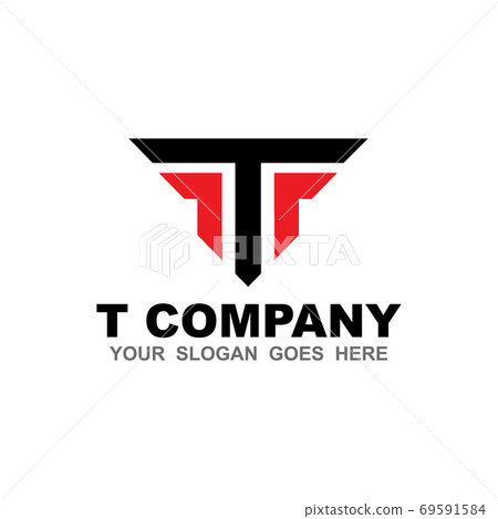 T letter logo design vector template - Stock Illustration [69591584 ...