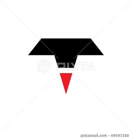 T letter logo design vector template - Stock Illustration [69591588 ...