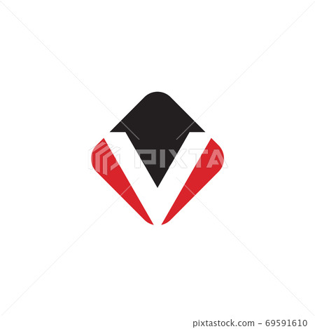 V letter logo design vector template - Stock Illustration [69591610 ...
