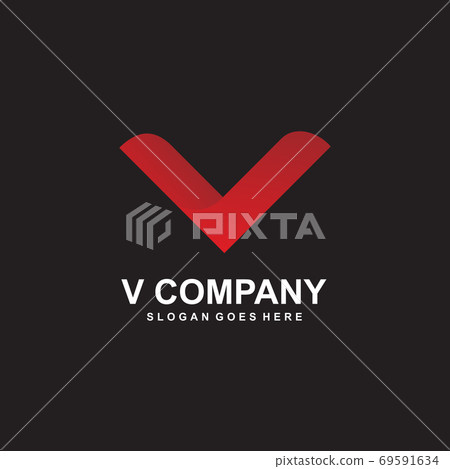 V letter logo design vector template - Stock Illustration [69591634 ...