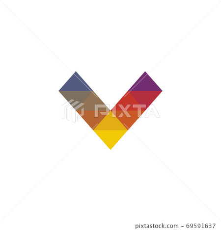 V letter logo design vector template - Stock Illustration [69591637 ...