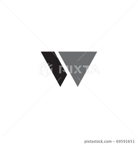 W letter initial icon logo design vector template - Stock Illustration ...
