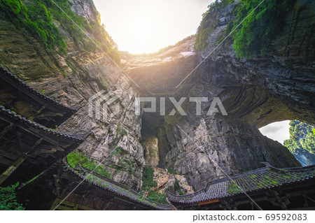 Chinese pagodas in Wulong National Park Chinese pagodas in Wulong National Park 69592083