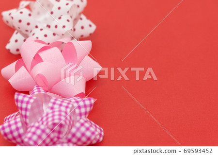 Ribbon background material red Ribbon background material red 69593452