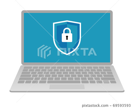受安全保護的計算機的插圖圖像 受安全保護的計算機的插圖圖像 69593593