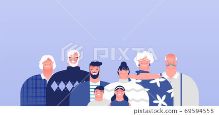 Big happy family people character set isolated Big happy family people character set isolated 69594558