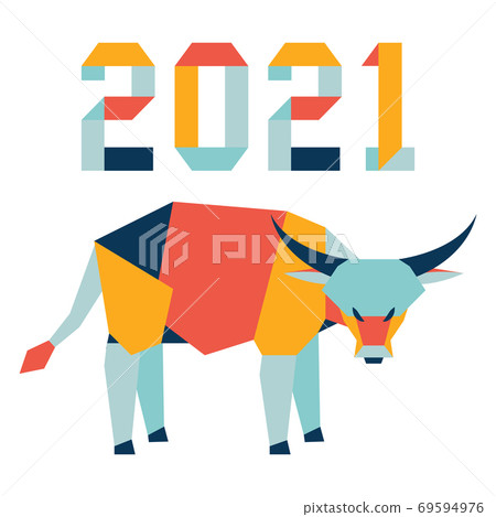 New Year Bull Ox Symbol 2021 Chinese Origami New Year Bull Ox Symbol 2021 Chinese Origami 69594976