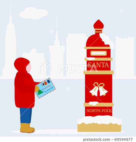 New Year 2021 Merry Christmas Santa mailbox Child 69594977