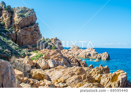 Rocks and sea in Sardinia 69595440
