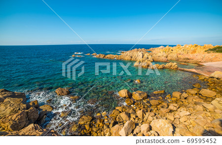 Yellow shore in Sardinia Yellow shore in Sardinia 69595452