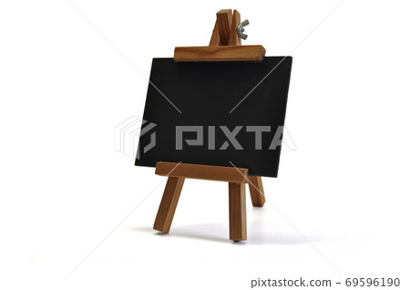 Blackboard with easel (for your text) on white Blackboard with easel (for your text) on white 69596190
