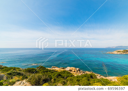 Blue sea in Cala Caterina Blue sea in Cala Caterina 69596397