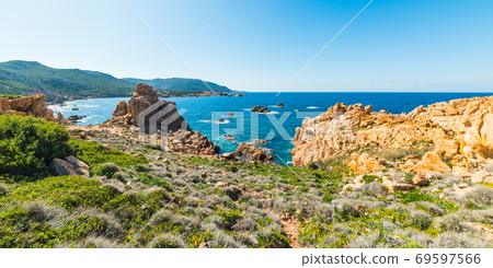 Colorful coast in Sardinia Colorful coast in Sardinia 69597566