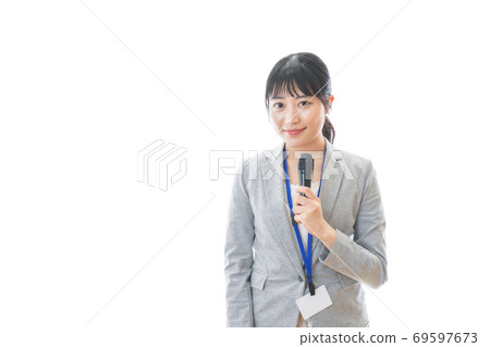 Young business person giving a presentation Young business person giving a presentation 69597673