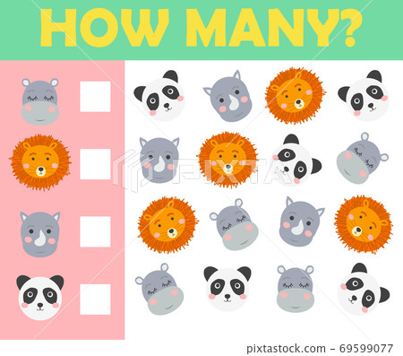 Counting. Game for Preschool Children. Educational a mathematical game. Educational game for children. 69599077