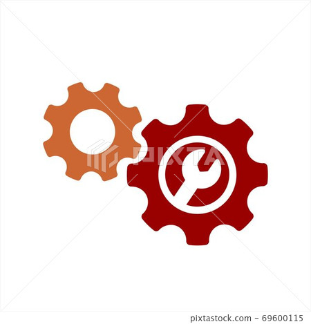 gear mechanism and settings vector icon gear mechanism and settings vector icon 69600115