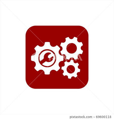 colorful gear illustration and setting vector 69600118