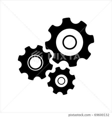 gear mechanism and settings vector icon gear mechanism and settings vector icon 69600132