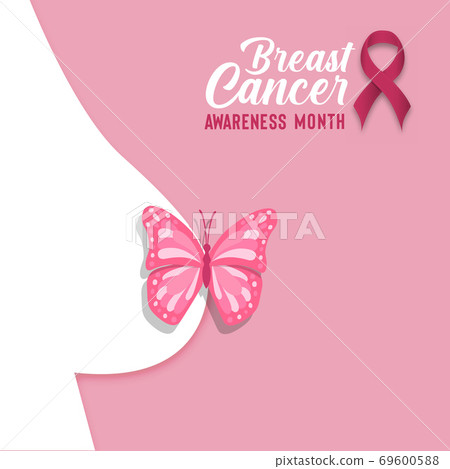 Breast cancer month pink woman body concept Breast cancer month pink woman body concept 69600588