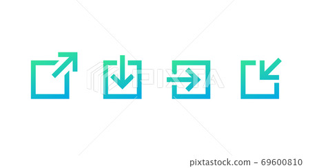 external link, download and login icons external link, download and login icons 69600810