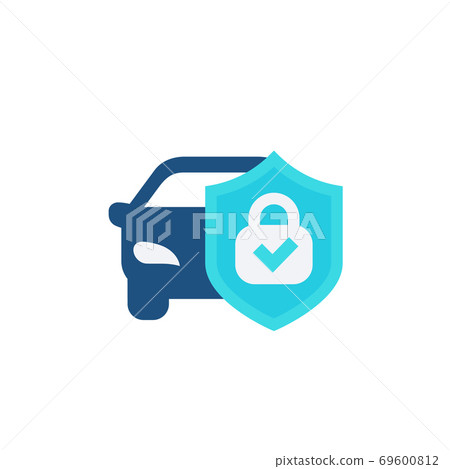 car alarm, protection icon, flat vector car alarm, protection icon, flat vector 69600812