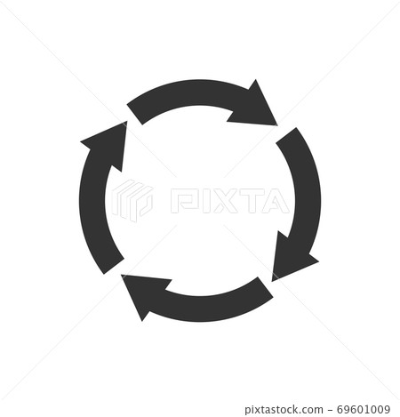 Recycle vector symbol vector illustration isolated Recycle vector symbol vector illustration isolated 69601009