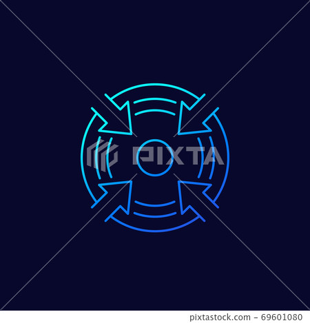 specific focus, concentration vector line icon specific focus, concentration vector line icon 69601080