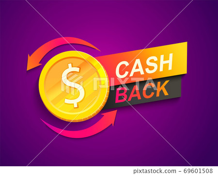 Cash back offer banner. Promotion of refund. Cash back offer banner. Promotion of refund. 69601508