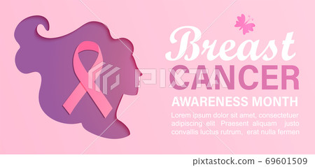 Breast cancer awareness month banner. Breast cancer awareness month banner. 69601509
