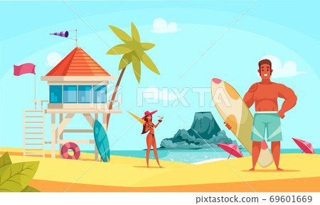 Hawaii Beach Composition 69601669