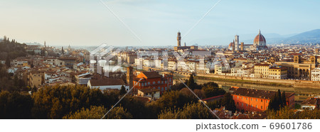 Sunset golden panorama of Florence, Italy Sunset golden panorama of Florence, Italy 69601786
