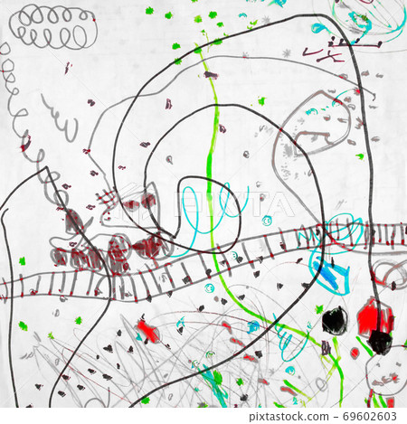 Graphic Kids Drawing 69602603