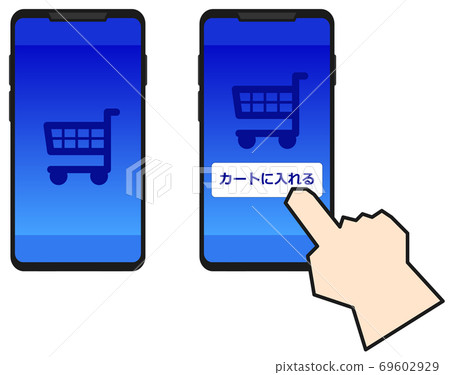 在智能手機上購物的插圖 在智能手機上購物的插圖 69602929
