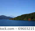 Mt. Fuji seen from Lake Ashi 3 69603215
