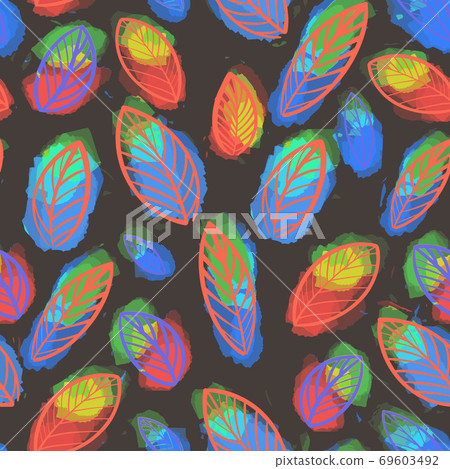 Leaf pattern. The autumn pattern Leaf pattern. The autumn pattern 69603492