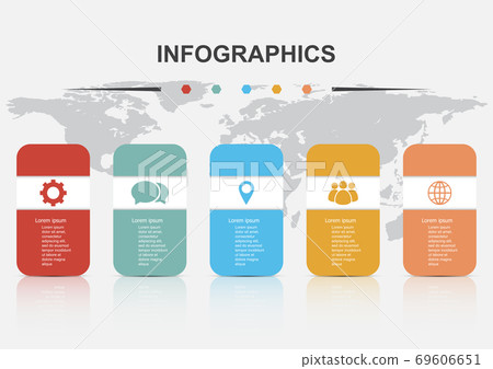 Infographic design template with 5 options Infographic design template with 5 options 69606651