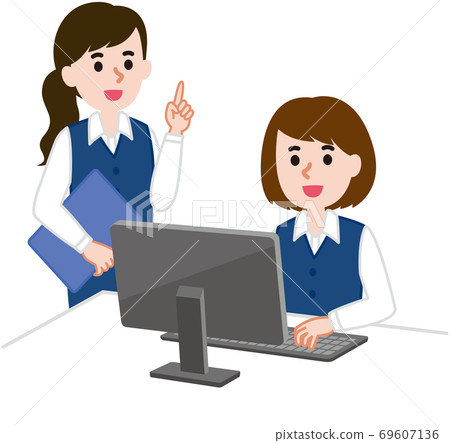 A colleague who works with a smile A colleague who works with a smile 69607136