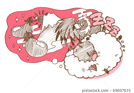 New Year of sheep and one Fuji two hawks three eggplants 69607635