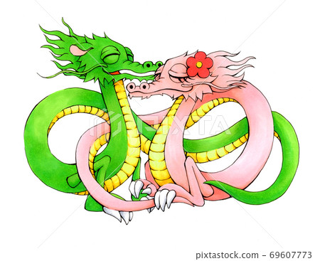 幾隻龍互相擁抱 幾隻龍互相擁抱 69607773